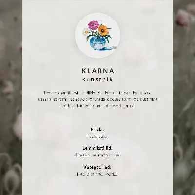 Poster pastellblommor i harmonisk och sensuell stil