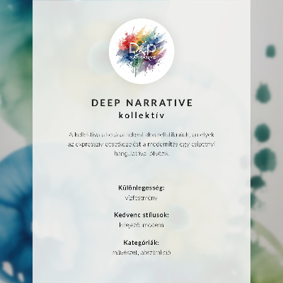 Affisch Blå och gröna fläckar abstrakt modernitet