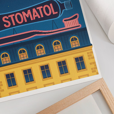 Dekorativ väggaffisch Neonskylt modern konstruktion nattlampa