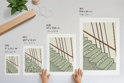 Poster Trappgeometri dynamik minimalism elegans
