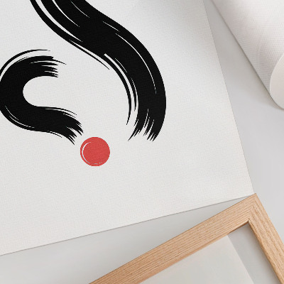 Poster Minimalistiska kontraster, dynamik, röd accent