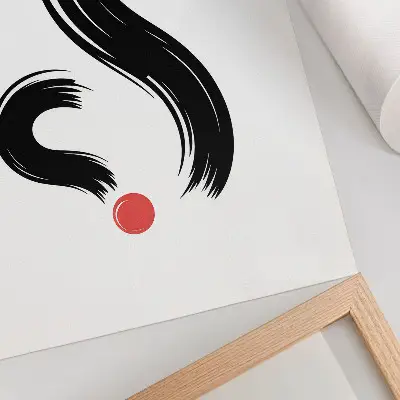 Poster minimalistiska kontraster med dynamik och röd accent