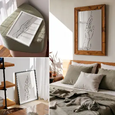 Poster minimalistisk handlinje med modern elegans
