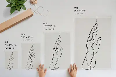 Poster minimalistisk handlinje med modern elegans