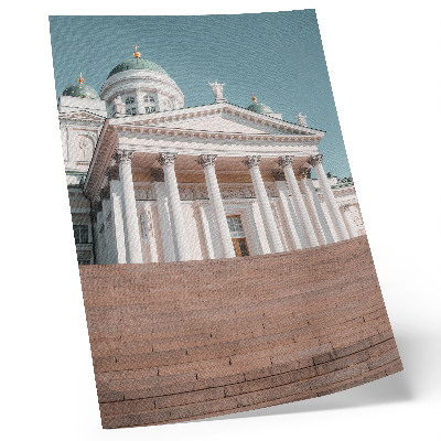 Poster Byggnad med pelare och eleganta arkitektoniska detaljer