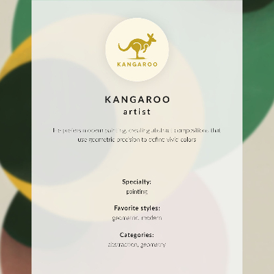 Affisch Gröna och blå trianglar med varierande intensitet