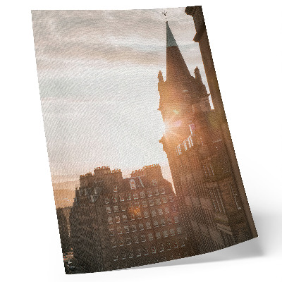 Poster Arkitektur varma nyanser solnedgång
