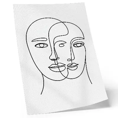 Poster tvådimensionella ansikten som präglas av modernitet och elegans