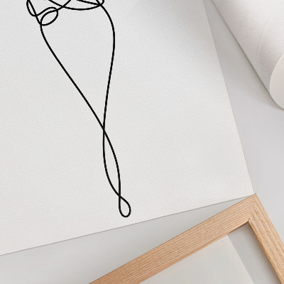 Affisch Minimalistisk pardesign med hjärtlinje
