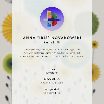Dekorativ väggposter färgglada cirklar med tunna linjer i modern stil