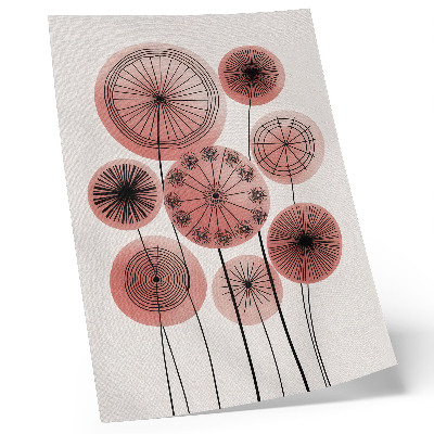 Poster Geometriska cirklar i rosa och svart minimalism