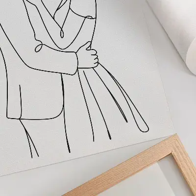 Poster slanka figurer, perfekta linjer och avskalad design