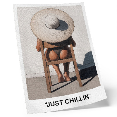 Poster Minimalistisk designhatt för en avkopplande atmosfär