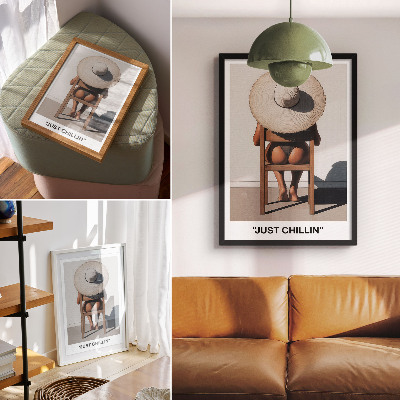 Poster Minimalistisk designhatt för en avkopplande atmosfär