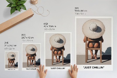 Poster Minimalistisk designhatt för en avkopplande atmosfär