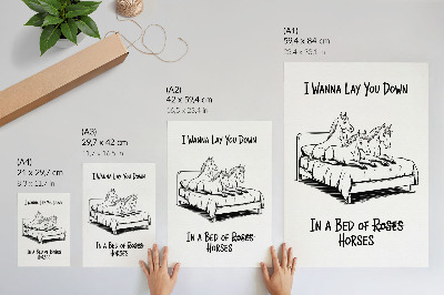 Affisch Svartvita illustrativa humortexter med djur