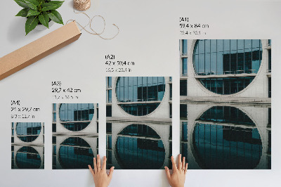 Affisch Modern arkitektur glasreflektion av byggnaden