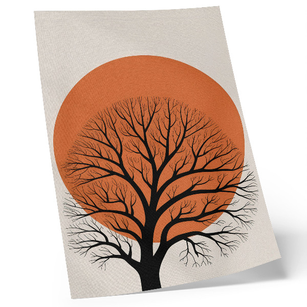 Poster Minimalistisk träd stark kontrast harmonisk komposition