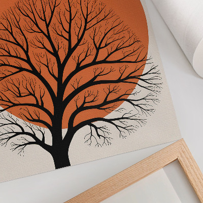 Poster Minimalistisk träd stark kontrast harmonisk komposition