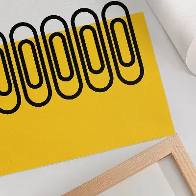 Hållbar väggposter med geometriska linjer och kontrasterande färger