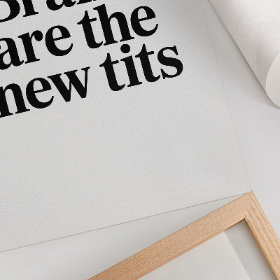 Poster Kontrasterande typografimotiv med ett inspirerande budskap