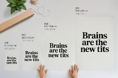 Poster Kontrasterande typografimotiv med ett inspirerande budskap