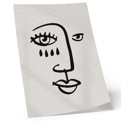 Dekorativ väggaffisch Abstrakta ansiktslinjer modern minimalism