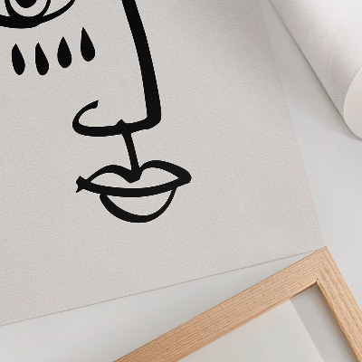 Dekorativ väggaffisch Abstrakta ansiktslinjer modern minimalism