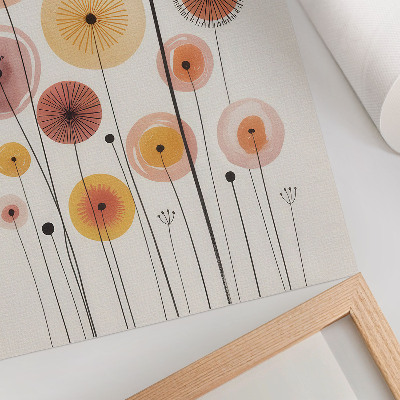 Affisch Pastellfärgade maskrosor, modern stil, delikat