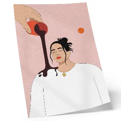 Hållbar väggposter minimalistisk figur under en mörk bäck