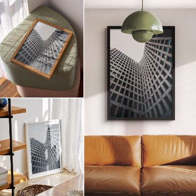 Hållbar väggposter Modern arkitektur vertikala linjer