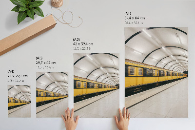 Dekorativ väggaffisch Modern tunnelbana, smidiga linjer, dynamisk