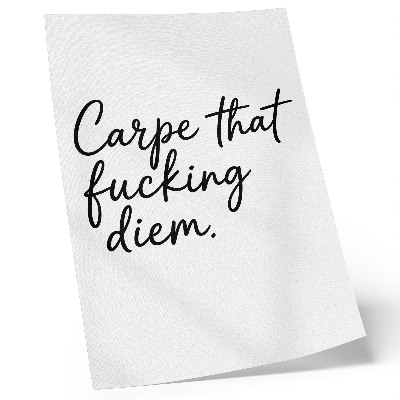 Poster Svart typsnitt på vit bakgrund med en motiverande slogan