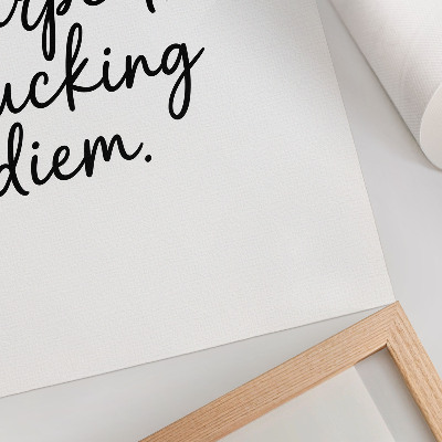 Poster Svart typsnitt på vit bakgrund med en motiverande slogan