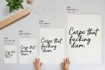 Poster Svart typsnitt på vit bakgrund med en motiverande slogan