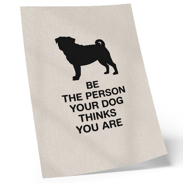 Hållbar väggposter Motivation och hunden