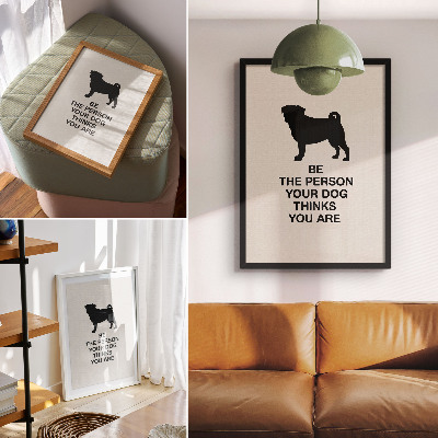 Hållbar väggposter Motivation och hunden