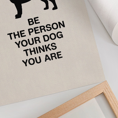 Hållbar väggposter Motivation och hunden