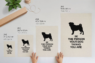 Hållbar väggposter Motivation och hunden