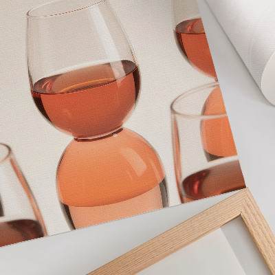 Hållbar väggposter Glasögon med rosa vätska på en ljus bakgrund