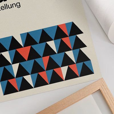 Poster Bauhaus-grafik med orange accent