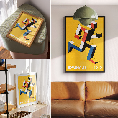 Poster Uttrycksfulla mönster, geometri, färgens dominans, modernitet