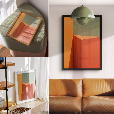 Hållbar väggposter Geometrisk arkitektur färger harmoni utrymme
