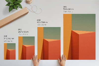 Hållbar väggposter Geometrisk arkitektur färger harmoni utrymme
