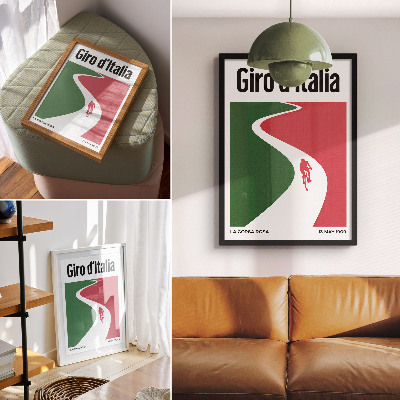 Poster Kontrasterande färger, dynamisk minimalistisk stil