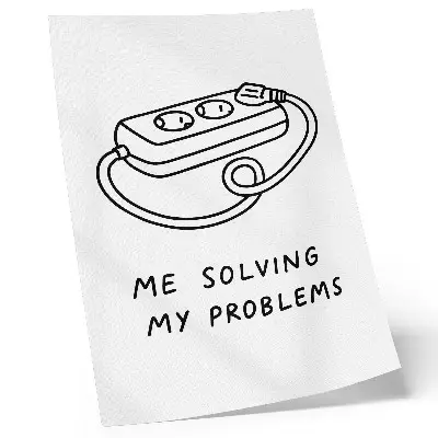 Hållbar väggposter minimalistisk illustration med humor