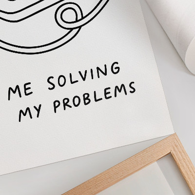 Hållbar väggposter En minimalistisk illustration med humor