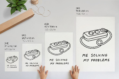 Hållbar väggposter En minimalistisk illustration med humor
