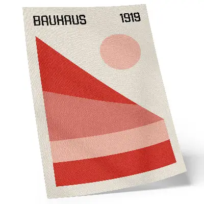 Hållbar väggposter geometrisk komposition i modern minimalistisk stil