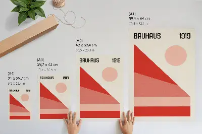 Hållbar väggposter geometrisk komposition i modern minimalistisk stil